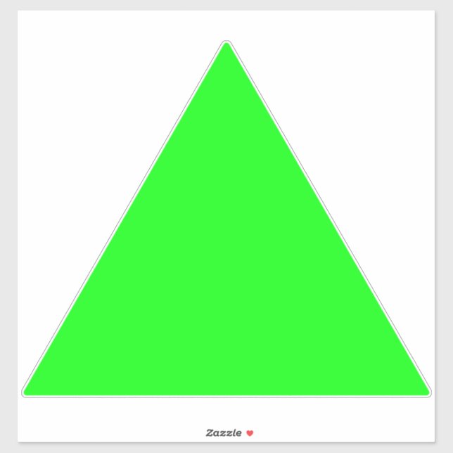 Pegatina Pantalla verde neón moderna Flecha triangular gran (Hoja)
