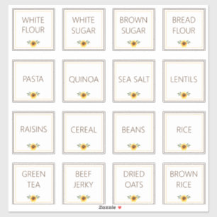 Pegatina Pantería de cocina de girasoles simple y editable