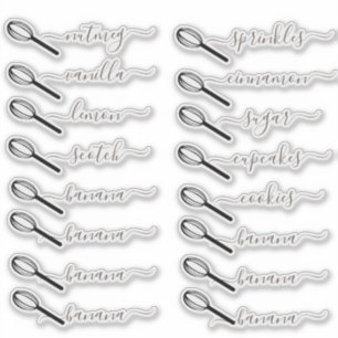 Pegatina Pantry Organization Bakery Baking Canister Jar