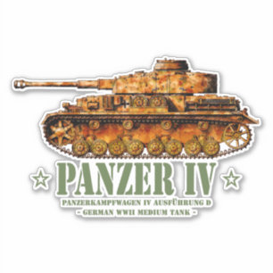 Pegatina Panzer IV D Guerra Mundial Dos tanques alemanes me