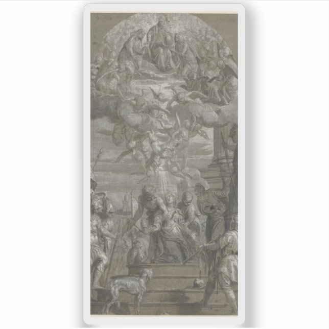 Pegatina Paolo Veronese - El martirio de Santa Justina (Anverso)
