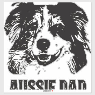 Pegatina Papá Aussie - Padre Pastor Australiano