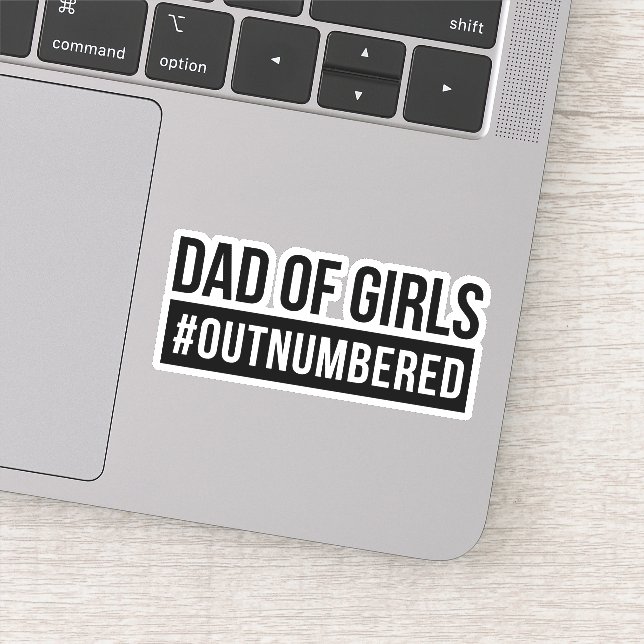 Pegatina Papá de los Chicas. (Detalle)