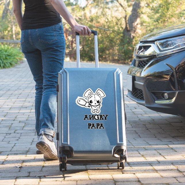 Pegatina Papá enojado Grumpy Voodoo Bunny Cute (Maleta Insitu)