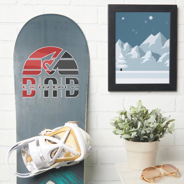 Pegatina Papá: Expresando el amor incondicional de un padre (snowboard)