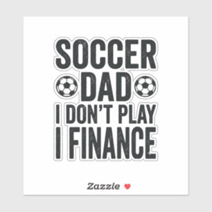 Pegatina Papá Fútbol No Juego Financio Camiseta Vintage_
