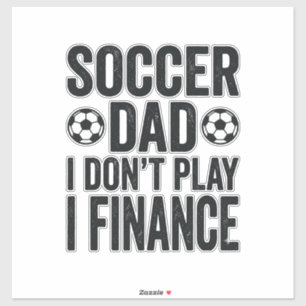 Pegatina Papá Fútbol No Juego Financio Camiseta Vintage_