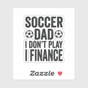 Pegatina Papá Fútbol No Juego Financio Camiseta Vintage_