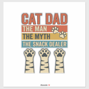 Pegatina Papá Gato El Distribuidor De Snacks Camiseta Vinta