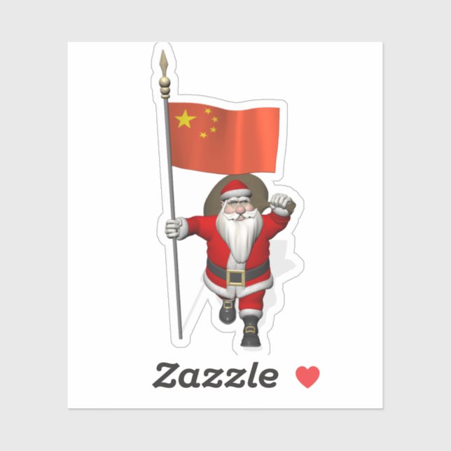 Pegatina Papá, La Navidad Llega A China (Hoja)