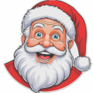 Pegatina Papá Noel alegre