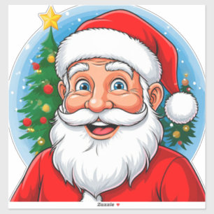 Pegatina Papá Noel alegre