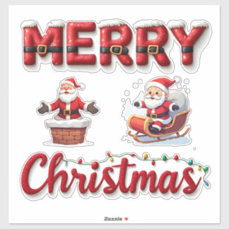 Pegatina 🎅 Papá Noel Alegría Navideña 🎁