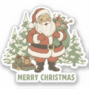 Pegatina Papá Noel Feliz Navidad