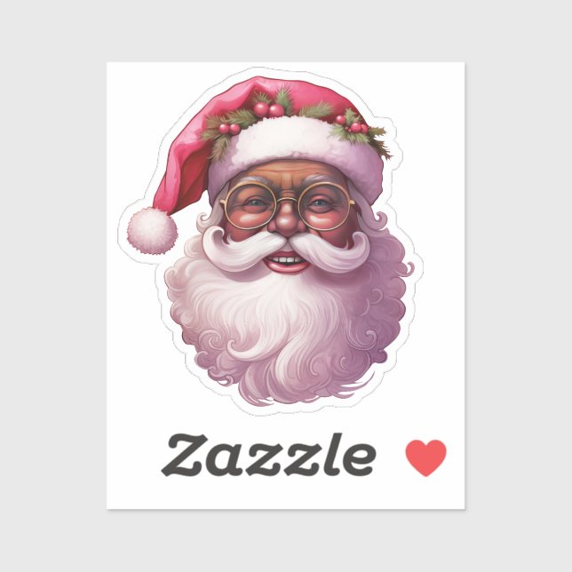 Pegatina Papá Noel negro cree en los Navidades de Jesús (Hoja)