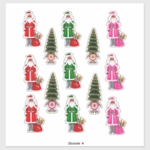 Pegatina Papá Noel negro Melanin navidad navidad