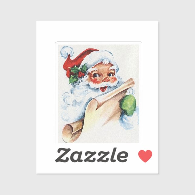 Pegatina Papá Noel Vintage (Hoja)