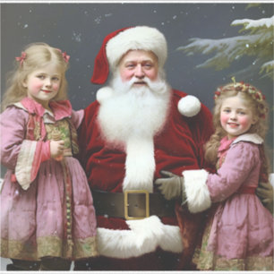 Pegatina Papá Noel y los niños