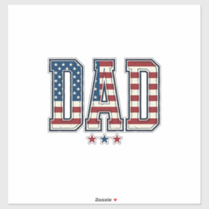 Pegatina Papá Patriótico Bandera Americana Diseño Vector Vi