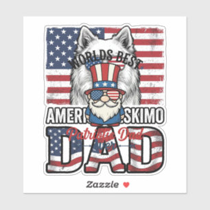 Pegatina Papá Patriótico Gnome Camiseta Diseño Vector Vinta