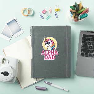 Pegatina Papá Unicornio Divertido Laufey Hombres Día del Pa