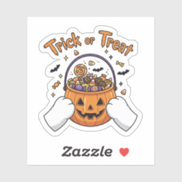 Pegatina Papas de truco o de truco - Halloween con felinos