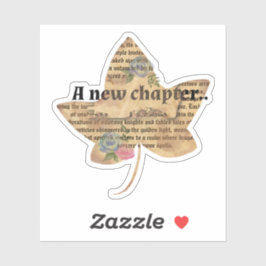 Pegatina Papel de cuadernillo vintage de color de agua