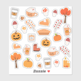 Pegatina Papel de Halloween de Acción de Gracias Otoño Scra