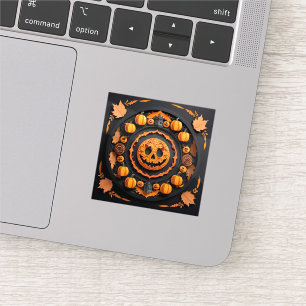 Pegatina Papel de Halloween Mandala
