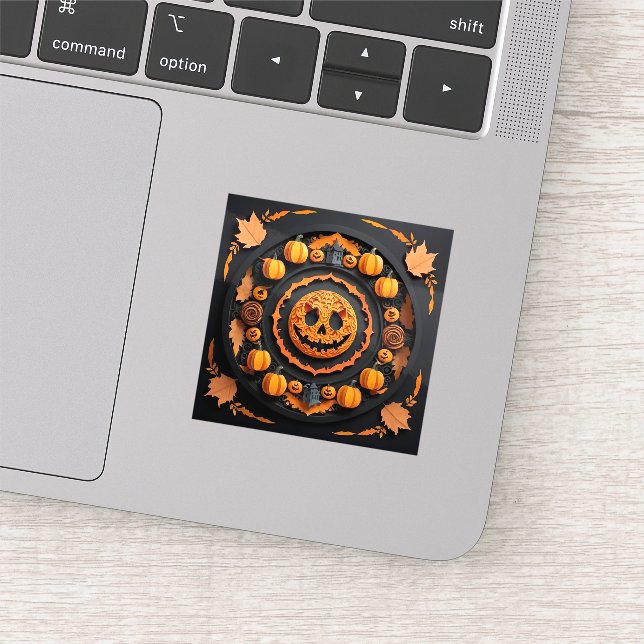Pegatina Papel de Halloween Mandala (Detalle)