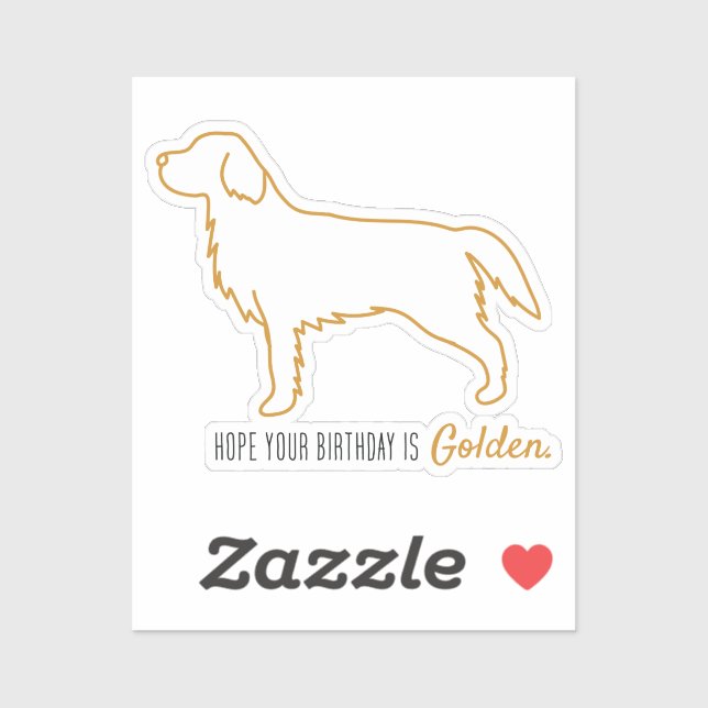 Pegatina Papel de seda de Golden Retriever  (Hoja)