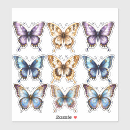 Pegatina Papelaria de Acuarela para Scrapbook de Mariposas