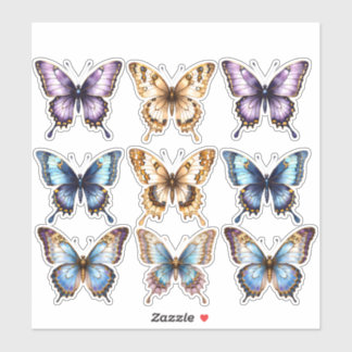 Pegatina Papelaria de Acuarela para Scrapbook de Mariposas