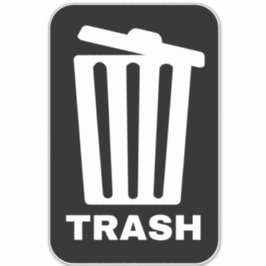 Pegatina Papelera de lata de truchas