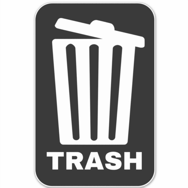 Pegatina Papelera de lata de truchas (Anverso)