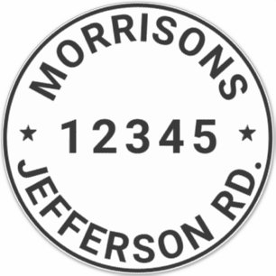 Pegatina Papelera de reciclaje de basura personalizado Núm