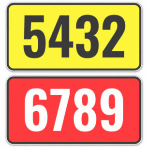 Pegatina Papelera reciclable - Número de dirección personal