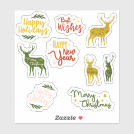 Pegatina Papelería de fragmentos de citas de Happy Holidays