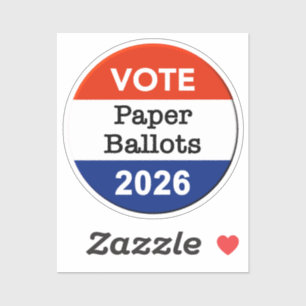 Pegatina Papeletas de votación en papel 2026 Elección inter