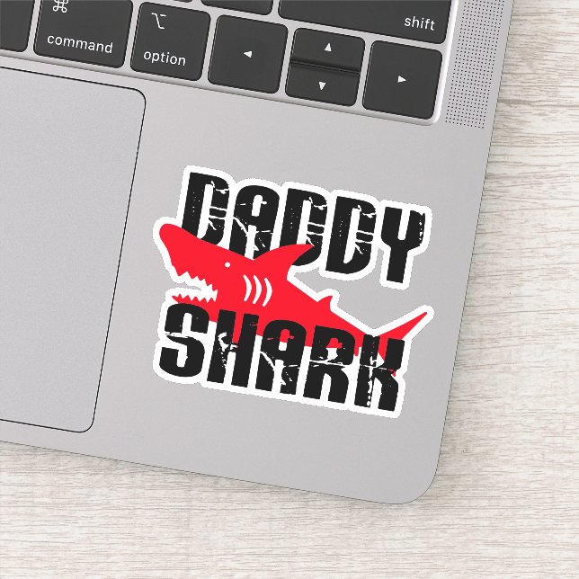 Pegatina Papi Shark Worn Graphic (Detalle)
