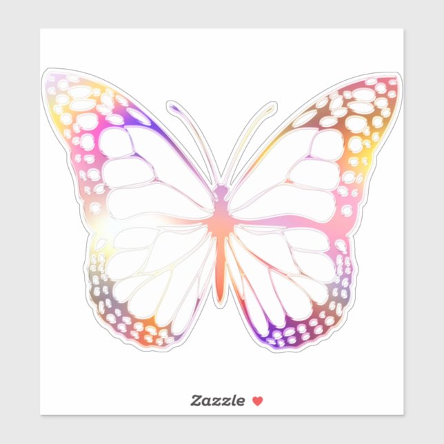 Pegatina Papillon Couleur Sauvage Forêt Nature Graphique (Hoja)