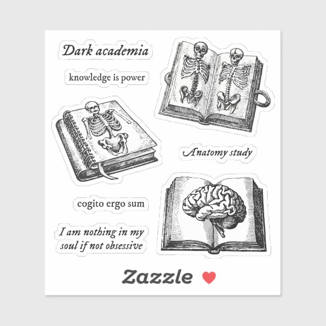 Pegatina Paquete de bocetos de anatomía de la academia oscu (Hoja)