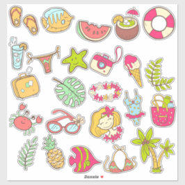 Pegatina Paquete de colección de playas