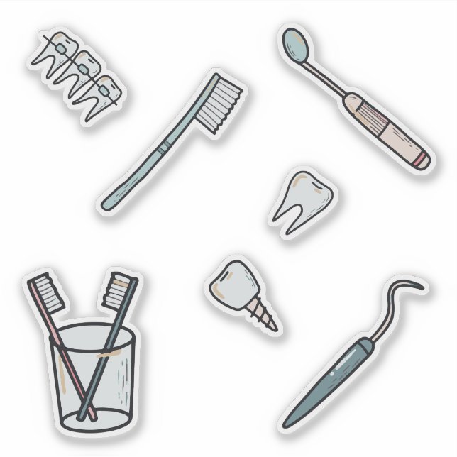 Pegatina Paquete de dentista (Anverso)
