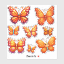 paquete de mariposas naranjas vibrantes