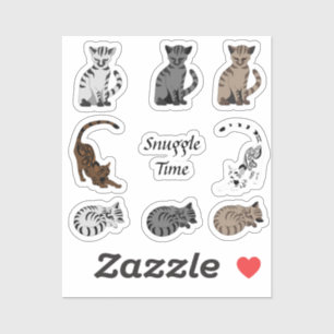 Pegatina Paquete de paquete de Personalizado Kitten de tiem
