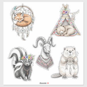 Pegatina Paquete de Stickers de Animales del Bosque Caprich