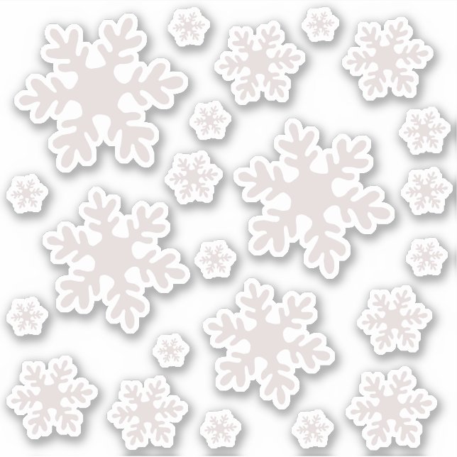 Pegatina Paquete de Stickers de Copo de Nieve Invierno Navi (Anverso)