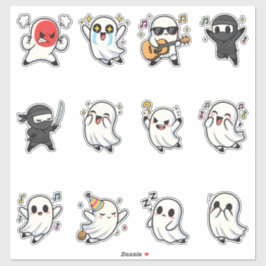 Pegatina Paquete de Stickers de Emoji de Fantasma Adorable
