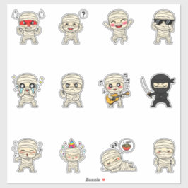 Pegatina Paquete de Stickers de Emoji de Momia Adorable